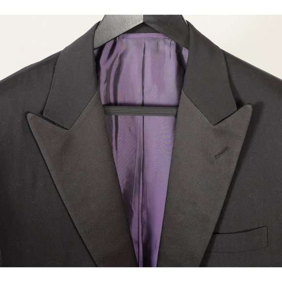 $5000 Ralph Lauren Purple Label Black Tuxedo Jacket - Picture 4 of 10